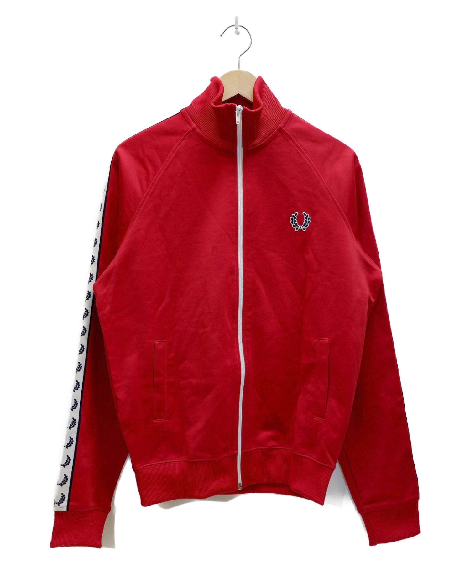 fred perry track jacket red