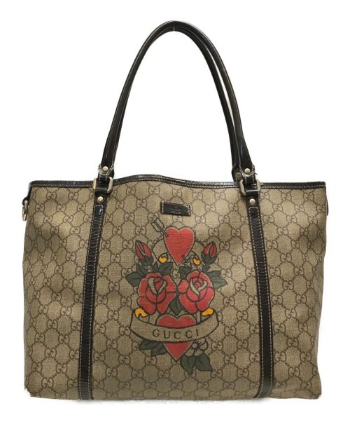 中古・古着通販】GUCCI (グッチ) バラタトゥープリント GG柄トート