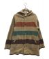 WOOLRICH（ウールリッチ）の古着「70s ウールリッチ ボーダー ブランケットジャケット」｜ベージュ