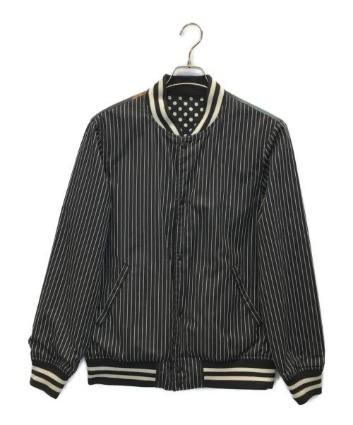 SUPREME（シュプリーム）SUPREME COMME des GARCONS SHIRT 14SS Reversible Varsity Baseball Jacket　リバーシブルバーシティーベースボールジャケット　スタジャン ブラック サイズ:Mの古着・服飾アイテム