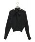 CLANE (クラネ) W FACE NECK RIBBON KNIT TOPS ダブル フェイス リボン ニット トップス ブラック サイズ:1：5000円