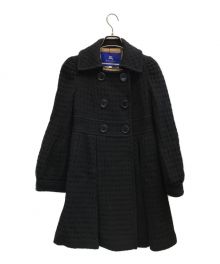 BURBERRY BLUE LABEL（バーバリーブルーレーベル）の古着「裏ノバチェックウールコート」｜ブラック