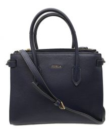 FURLA（フルラ）の古着「2WAYバッグ　PIN Tote S　ピンＳトートバッグ」｜ブルー