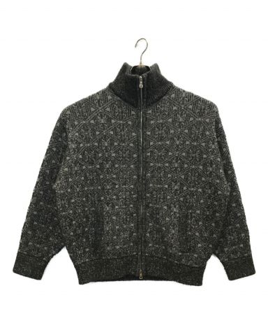 【中古・古着通販】soerte (ソエルテ) 22AW Oversize jacquard drivers knit  オーバーサイズジャガードドライバーズニット グレー サイズ:2｜ブランド・古着通販 トレファク公式【TREFAC FASHION】スマホサイト