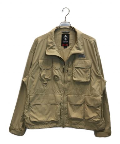 【中古・古着通販】Columbia (コロンビア) BEAMS (ビームス) 別注 PFG Logriver BMS Jacket  別注フィッシングジャケット ベージュ サイズ:M｜ブランド・古着通販 トレファク公式【TREFAC FASHION】スマホサイト