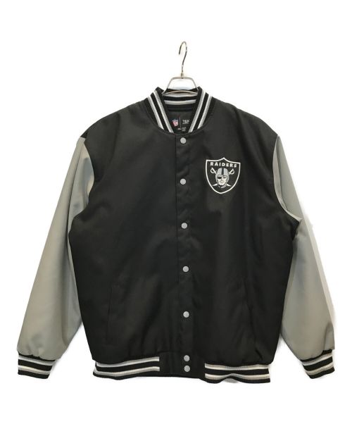 NFL（エヌエフエル）NFL (エヌエフエル) TEAM APPAREL RAIDERS中綿スタジャン ブラック サイズ:2XLの古着・服飾アイテム