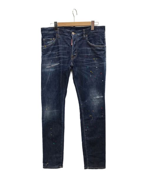 DSQUARED2（ディースクエアード）DSQUARED2 (ディースクエアード) 23SS SKATER JEANS DARK BOB WASH　スケータージーンズ　ダークボブウォッシュ インディゴ サイズ:50の古着・服飾アイテム