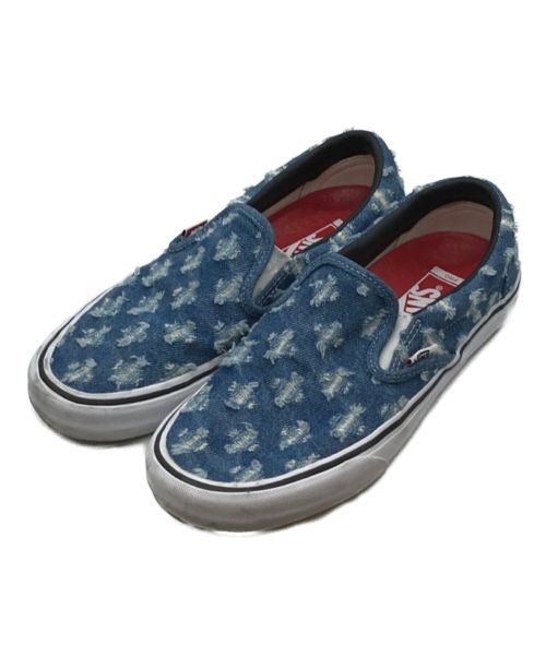 VANS（バンズ）VANS (ヴァンズ) SUPREME (シュプリーム) Slip-On Hole Punch Denim ホール パンチ デニム スリッポン インディゴ サイズ:US8.0の古着・服飾アイテム