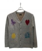 Needles×STUDIOUSニードルズ×ステュディオス）の古着「STUDIOUS別注 Mohair Cardigan - 4 ICONS 別注モヘヤニットカーディガン」｜グレー