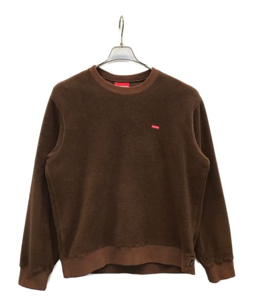 SUPREME（シュプリーム）SUPREME (シュプリーム) 18AW Polartec Small Box Crew Neck ブラウン サイズ:Mの古着・服飾アイテム