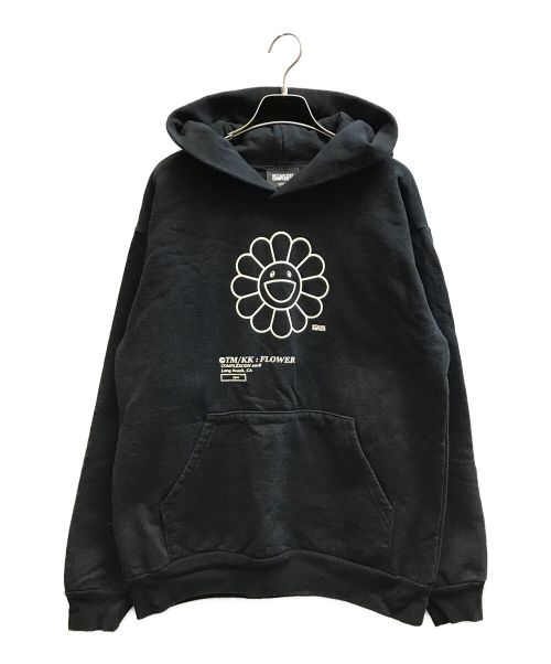 TM/KK COMPLEXCON（TM/KK コンプレックスコン）TM/KK COMPLEXCON (TM/KK コンプレックスコン) FLOWER HOODIE 村上隆 kaikaikiki プルオーバー ブラック サイズ:MEDIUMの古着・服飾アイテム