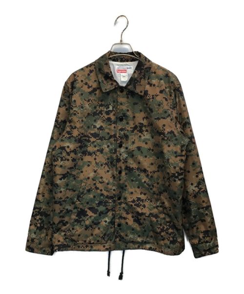 SUPREME（シュプリーム）SUPREME COMME des GARCONS SHIRT (コムデギャルソンシャツ) 13SS Dot Camo Mirror Logo Coaches Jacket　ドットカモミラーロゴコーチジャケット カーキ サイズ:Sの古着・服飾アイテム