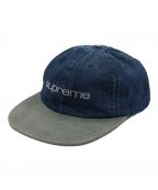 SUPREMEシュプリーム）の古着「18SS Denim Suede Compact Logo 6Panel デニム スエード コンパクトロゴキャップ」｜インディゴ