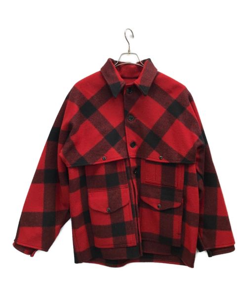 FILSON（フィルソン）FILSON (フィルソン) マッキーノクルーザージャケット レッド×ブラック サイズ:40の古着・服飾アイテム