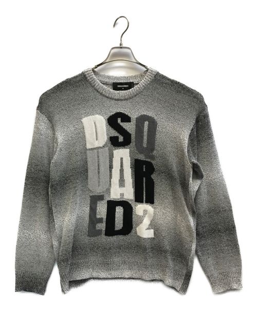 DSQUARED2（ディースクエアード）DSQUARED2 (ディースクエアード) 23SS D2 MONOGRAM SWEATER グレー サイズ:Mの古着・服飾アイテム