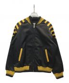 LEVI'S VINTAGE CLOTHINGリーバイス ビンテージ クロージング）の古着「HOLLYWOOD BOMBER LVC STRIPED BLACK GOLD ハリウッド ボンバー ジャケット」｜ブラック