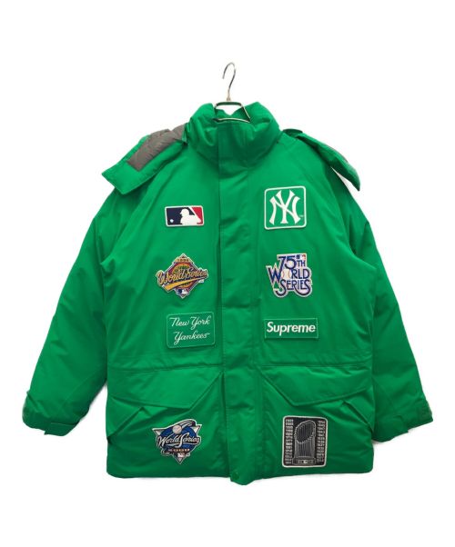 SUPREME（シュプリーム）SUPREME (シュプリーム) NEW YORK YANKEES (ニューヨークヤンキース) Gore-Tex 700 ダウンジャケット グリーン サイズ:Sの古着・服飾アイテム