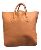 YOUNG & OLSEN The DRYGOODS STOREヤングアンドオルセン ザ ドライグッズストア）の古着「EMBOSSED LEATHER TOTE M」｜オレンジ