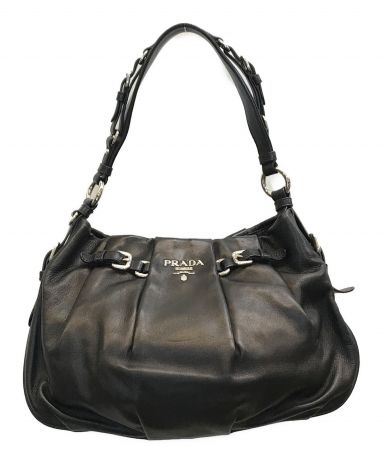 【中古・古着通販】PRADA (プラダ) レザーワンショルダーバッグ