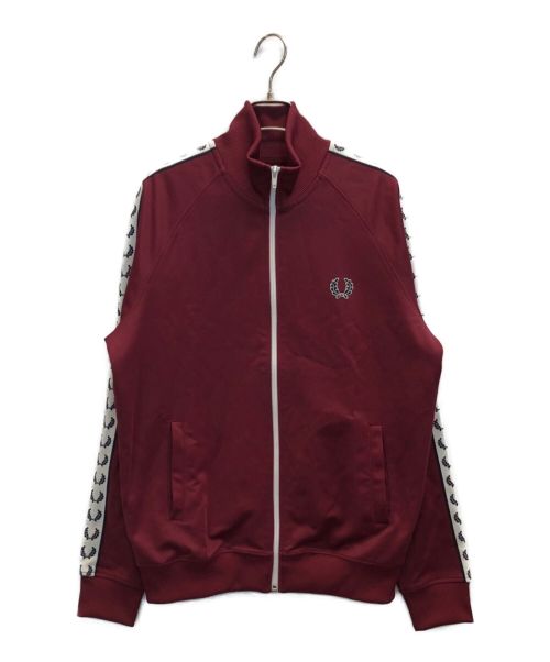 FRED PERRY（フレッドペリー）FRED PERRY (フレッドペリー) TAPED TRACK JACKET テープトラックジャケット レッド サイズ:Mの古着・服飾アイテム