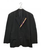 COMME des GARCONS HOMME PLUSコムデギャルソンオムプリュス）の古着「90s エスニック刺繍ウールギャバジャケット」｜ブラック
