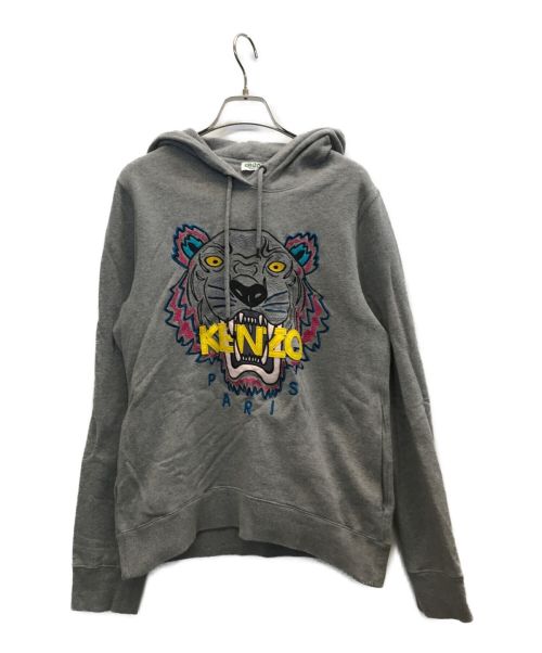 KENZO（ケンゾー）KENZO (ケンゾー) タイガースウェットパーカー グレー サイズ:Sの古着・服飾アイテム