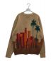 MLVINCE (メルヴィンス) DTLA KNIT CREW BEIGE　総柄ニット ブラウン サイズ:L：8800円