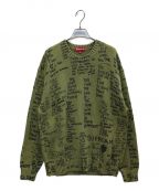 SUPREMEシュプリーム）の古着「23SS Gonz Poems Sweater ゴンズポエムセーター」｜カーキ