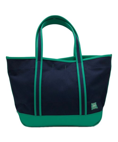 PORTER（ポーター）PORTER (ポーター) BOYFRIEND TOTE TOTE BAG / ボーフレンドトートバッグ ネイビー×グリーンの古着・服飾アイテム