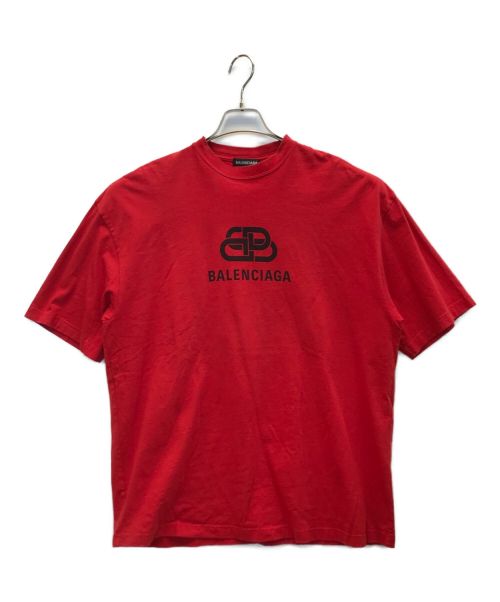 BALENCIAGA（バレンシアガ）BALENCIAGA (バレンシアガ) LOGO TAB REGULAR T-SHIRT レッド サイズ:Sの古着・服飾アイテム