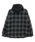 SUPREME (シュプリーム) 21AW Hooded Flannel Zip Up Shirt　フーディー フランネル ジップ アップ シャツ ブラック×カーキ サイズ:XL：17800円