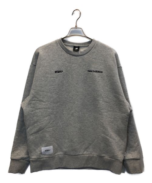 WTAPS（ダブルタップス）WTAPS (ダブルタップス) NEW BALANCE (ニューバランス) ACADEMY CREW NECK スウェット グレー サイズ:XLの古着・服飾アイテム