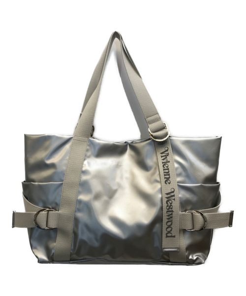 Vivienne Westwood（ヴィヴィアンウエストウッド）Vivienne Westwood (ヴィヴィアンウエストウッド) メタリックユーティリティ トートバッグ シルバーの古着・服飾アイテム