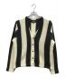 stussy（ステューシー）の古着「Stripe Brushed Cardigan」｜グレー×ホワイト