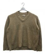 UNFILアンフィル）の古着「boiled camel V-neck sweater Vネックニット」｜ベージュ