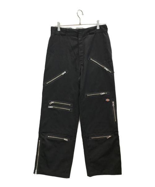 myne（マイン）myne (マイン) Dickies (ディッキーズ) crazy zip pants　クレイジージップパンツ　マルチジップワークパンツ ブラック サイズ:Mの古着・服飾アイテム