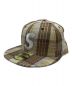 SUPREME（シュプリーム）の古着「23SS Metallic Plaid S Logo New Era」｜ブラウン