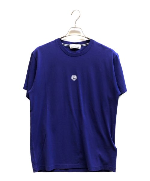 STONE ISLAND（ストーンアイランド）STONE ISLAND (ストーンアイランド) 22SS ロゴプリントTシャツ パープル サイズ:Lの古着・服飾アイテム