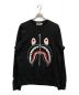 A BATHING APE（アベイシングエイプ）の古着「SHARK CREW NECK シャークルーネックスウェット」｜ブラック