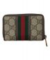 GUCCI (グッチ) オフディアGGジップアラウンドカードケース ブラウン：21000円