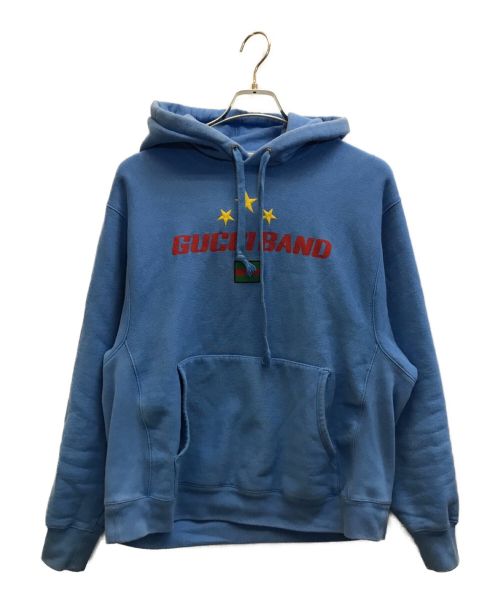 GUCCI（グッチ）GUCCI (グッチ) GUCCI BAND SWEATSHIRT スウェットパーカー ブルー サイズ:Mの古着・服飾アイテム