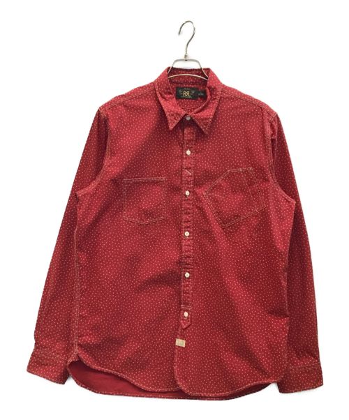 RRL（ダブルアールエル）RRL (ダブルアールエル) スター柄シャツ レッド サイズ:Lの古着・服飾アイテム