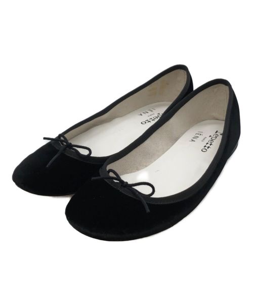 repetto（レペット）repetto (レペット) IENA (イエナ) 別注ベロアバレエシューズ ブラック サイズ:37の古着・服飾アイテム