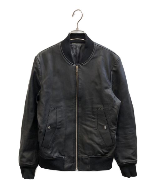 PAUL SMITH（ポールスミス）PAUL SMITH (ポールスミス) GOAT LEATHER MA-1 ブラック サイズ:Sの古着・服飾アイテム