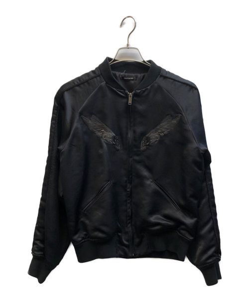 CHRISTIAN DADA（クリスチャンダダ）CHRISTIAN DADA (クリスチャンダダ) LAMENTS EMBROIDERY SIGNATURE SOUVENIR JACKET ブラック サイズ:46の古着・服飾アイテム