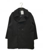 FDLTエフディーエルティー）の古着「MELTON LOOSE 8B P-COAT」｜ブラック