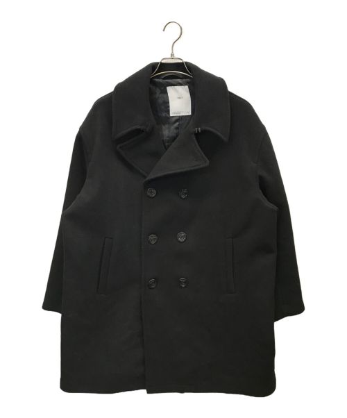 FDLT（エフディーエルティー）FDLT (エフディーエルティー) MELTON LOOSE 8B P-COAT ブラック サイズ:XLの古着・服飾アイテム