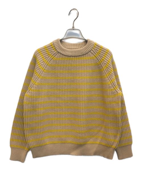 DEMYLEE（デミリー）DEMYLEE (デミリー) PHOEBE STRIPE SWEATER ベージュ×イエロー サイズ:表記なしの古着・服飾アイテム