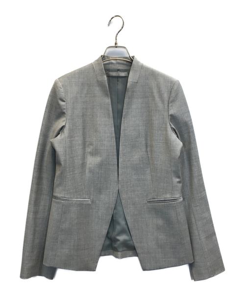 theory luxe（セオリーリュクス）theory luxe (セオリーリュクス) EXECUTIVE2 / RUBIA ノーカラージャケット ライトグレー サイズ:40の古着・服飾アイテム