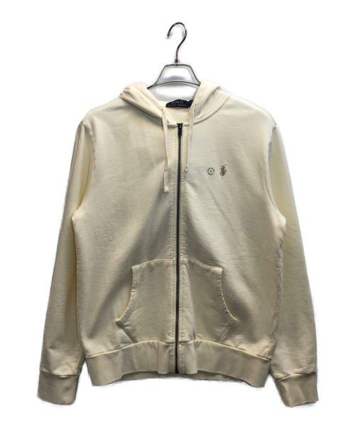 POLO RALPH LAUREN（ポロ・ラルフローレン）POLO RALPH LAUREN (ポロ・ラルフローレン) FULL-ZIP FLEECE HOODIE クリーム サイズ:M 未使用品の古着・服飾アイテム